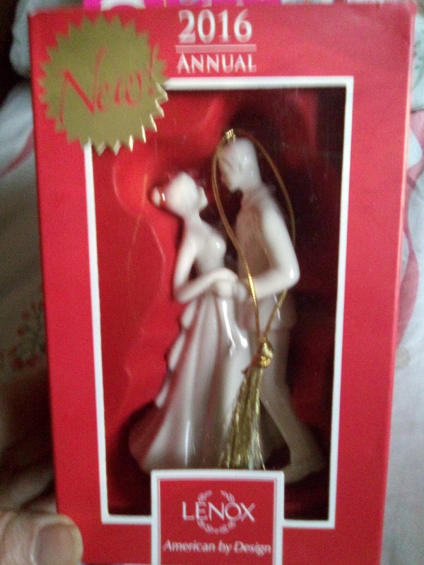 Lenox 2016 Wedding Annual Bride And Groom Anniversary Christmas Ornament New 