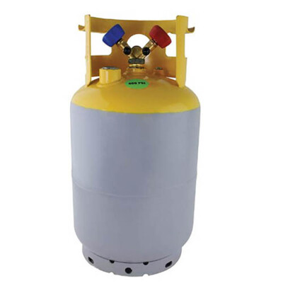 Mastercool 62010 Recovery Cylinder, 1/4 in. FL-M, 30 lb., Yellow/Gray