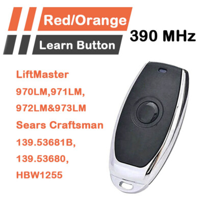 1/2PC For LiftMaster 971LM 1-Button Car Garage Door Opener Remote Control 390MHz