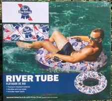 Pabst Blue Ribbon PBR Beer River Tube Inflatable Pool Float Raft New Sealed