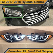 Headlight Replacement for 2017 2018 Hyundai Elantra Halogen w/ Bulb Left Right