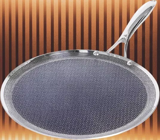 12 Inch Hybrid Stainless Steel Griddle Non Stick Fry Pan with Stay-Cool Handle 859006007458