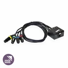BravoPro SSDMX3-MF4 Cat 5/5e/6 RJ45 Breakout to 4 x XLR3 Female 1M Fly Ends