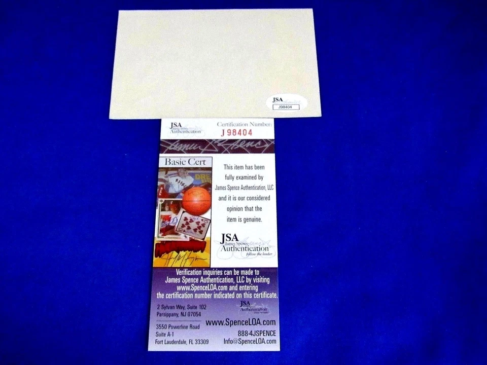 HANK AARON 1957 NL MVP HOF BRAVES BREWERS SIGNED AUTO VINTAGE INDEX CARD JSA - Image 2 of 2