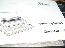 TA GABRIELE 100  TYPEWRITER  OPERATING INSTRUCTION MANUAL thumbnail