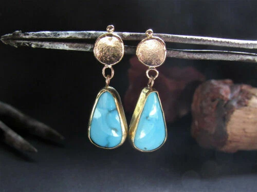 Orecchini di lusso turchese naturale