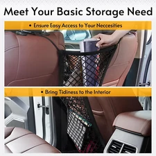 Dog Car Net Barrier, 13.98�15", Metal Hooks & Stretchable Mesh Obstacle Safely