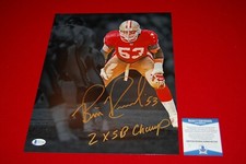 BILL ROMANOWSKI San Francisco 49ers signed 11X14 photo Beckett Witnessed COA 2