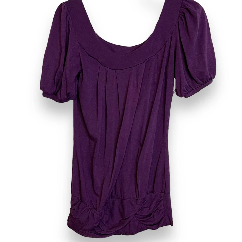 6 Degrees Blouse Women's Small Purple Casual Shirt Top Academia Basic Bohemian Foto 2 de 4