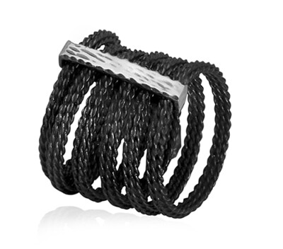 Vorsteckbarer Ring modernes Design 925 Sterling Silber Spira Handarbeit Größe
