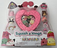Squishmallows Squish-a-Longs Valentine Mini Figure 8-Piece Set Ring Series 2 