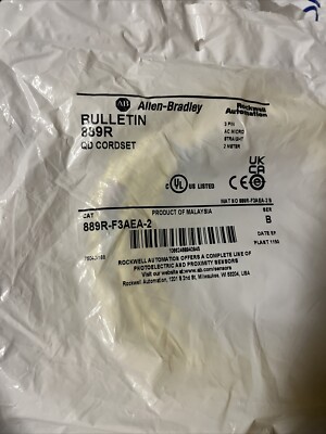 889R-F3AEA-2 ALLEN BRADLEY Cordest 2 Meter, Female, Straight, 3-Pin, PVC Cable