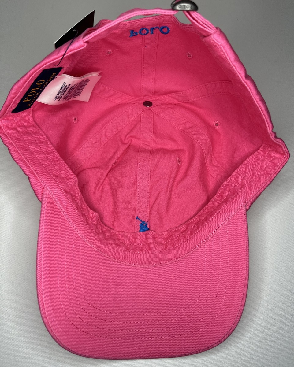 Polo Ralph Lauren Classics Pink Cap Hat Blue Pony One Size
