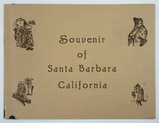 Vintage Santa Barbara CA Souvenir Photo Ladies Dining Folder Circa 1950-60's