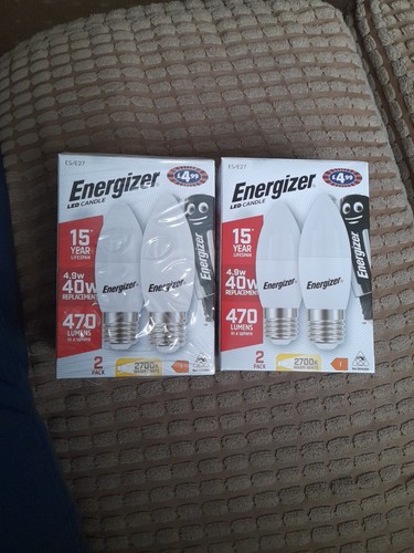 2/6/12 x Energizer LED Filament Candle E27 ES Bulbs| 470Lumens4W 2700K|WarmWhite