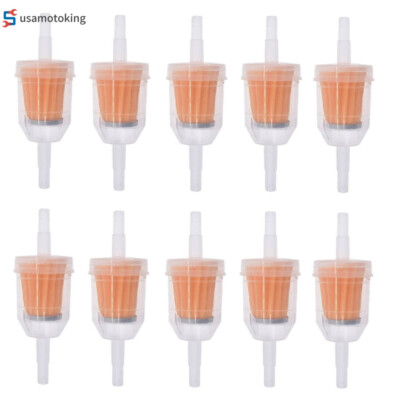 10Pcs 1/4'' 6mm/8mm Inline Gas Fuel Filter For Engine Lawn Garden Mower Kohler
