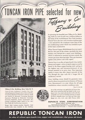 1941 Ad Tiffany Company Building Fifth Ave NYC Cross Cross Architects 