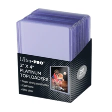 Ultra PRO 25 Pack 3"x4" Ultra Clear Platinum Trading Toploaders Cards Holder