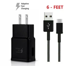 Fast Wall Charger +6FT Type-C CABLE for Original Samsung Galaxy A21 A51 A71 BLK