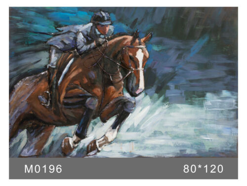 Pista corsa cavalli equitazione parete arte 3d animale pop art pittura rilievo parete GRANDE - Foto 1 di 4