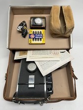 Vintage Polaroid Land Camera Model 150 and the 800 Set w/Leather Case WORKS 