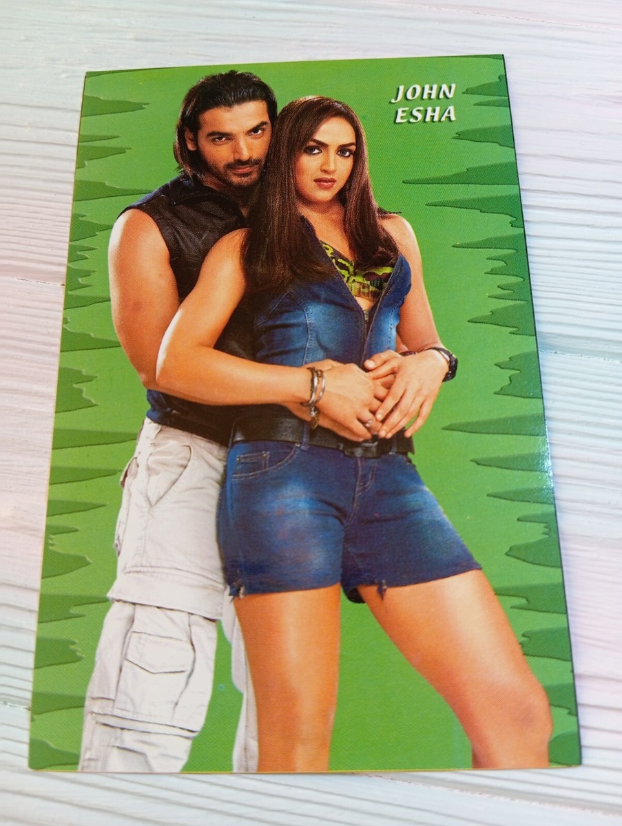 Bollywood actors: John Abraham Esha Deol Rare post cards India