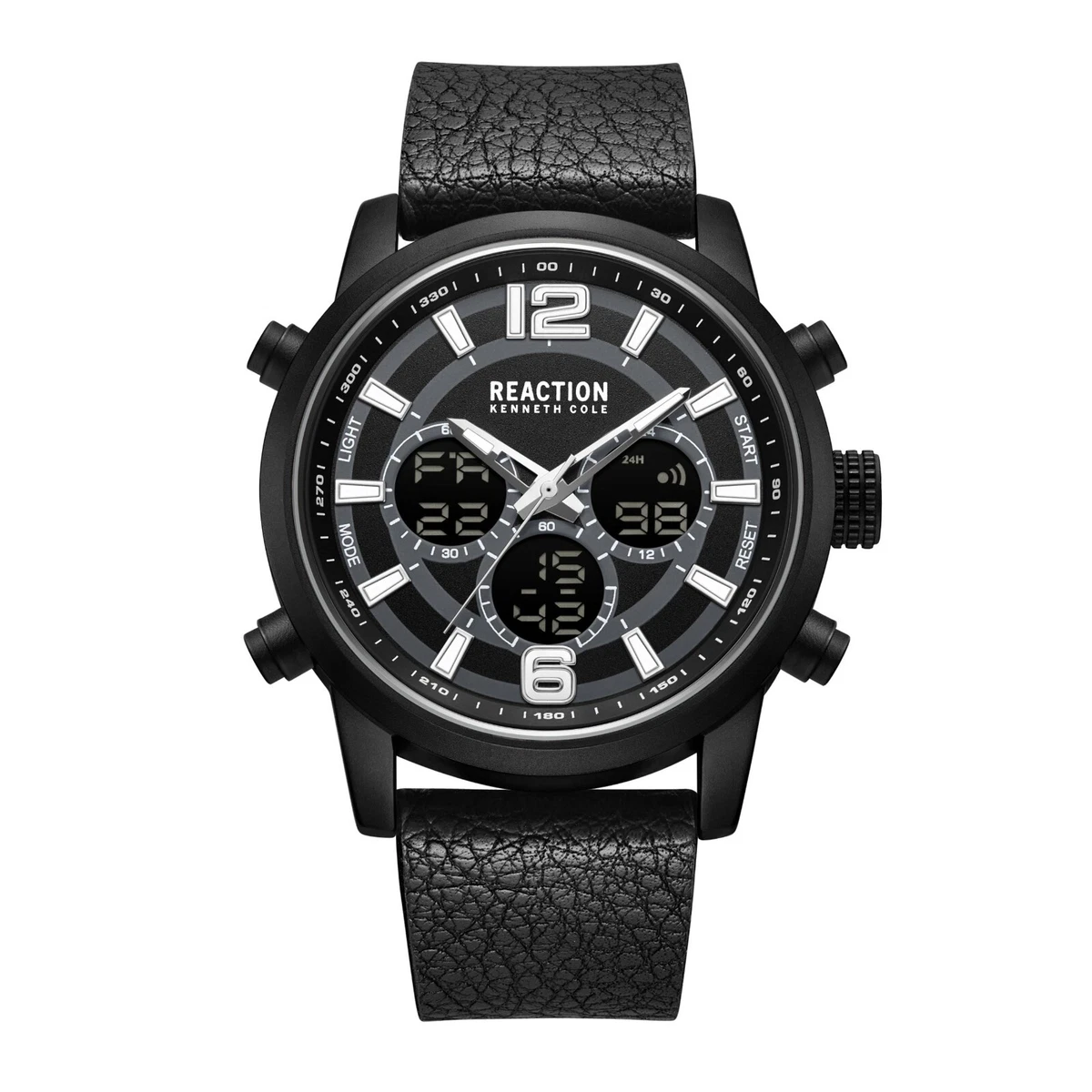 Men's digital watch 2024 with leather strap