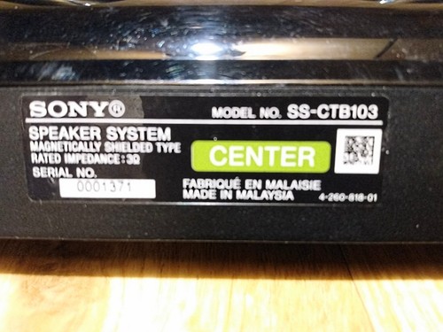 Sony SS-CTB103 SS-TSB106 (3) Spkrs der 5.1 Surround Sound Spkrs mit Kabeln - Bild 3 von 6