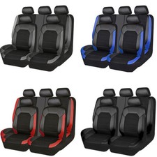 For Dodge Car Seat Cover Front Rear Protector Full Set Waterproof Leather 5-seat