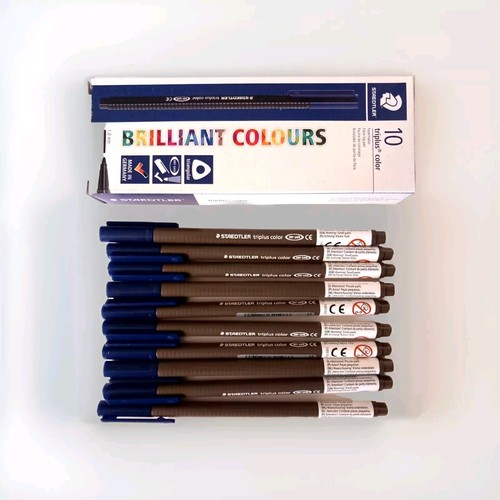 BOX OF TEN Staedtler Triplus Fibre Tip 323-77 Tobacco Brown Pens 1.0 mm - Picture 2 of 7