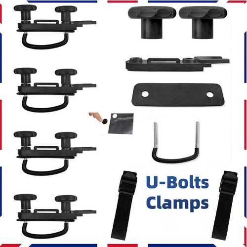 23Pc Stainless Steel U-Bolts Clamps Fastener Universal Roof Box Mounting Fitting - Picture 2 of 10