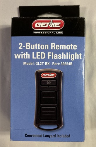 NEW! Original Genuine genie garage remote GL2T-BX 39654R 2 button w/ flashlight - Picture 1 of 2