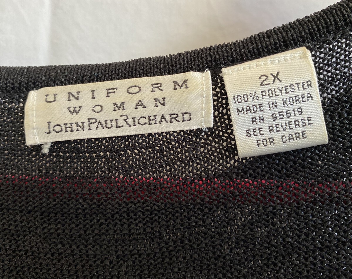 Uniform women, John Paul Richard sleeveless top, Sz: 2 X, black | eBay