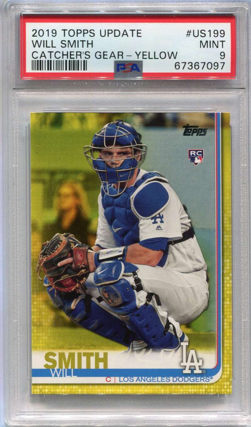 2019 Topps Update Walgreens Yellow us199 Will Smith Rookie PSA 9 MINT