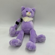 Vintage Animal Alley Toys R Us Purple Cat Plush Stuffed Animal Posable 2000