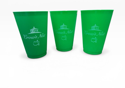 Official Masters Crows Nest Augusta National 3 Beer Drink Cup Plastic Green