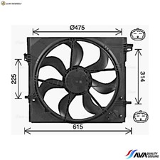 VENTOLA RAFFREDDAMENTO MOTORE DN7540 PER RENAULT NISSAN ROGUE/SPORT/II/SUV QASHQAI/Wagon