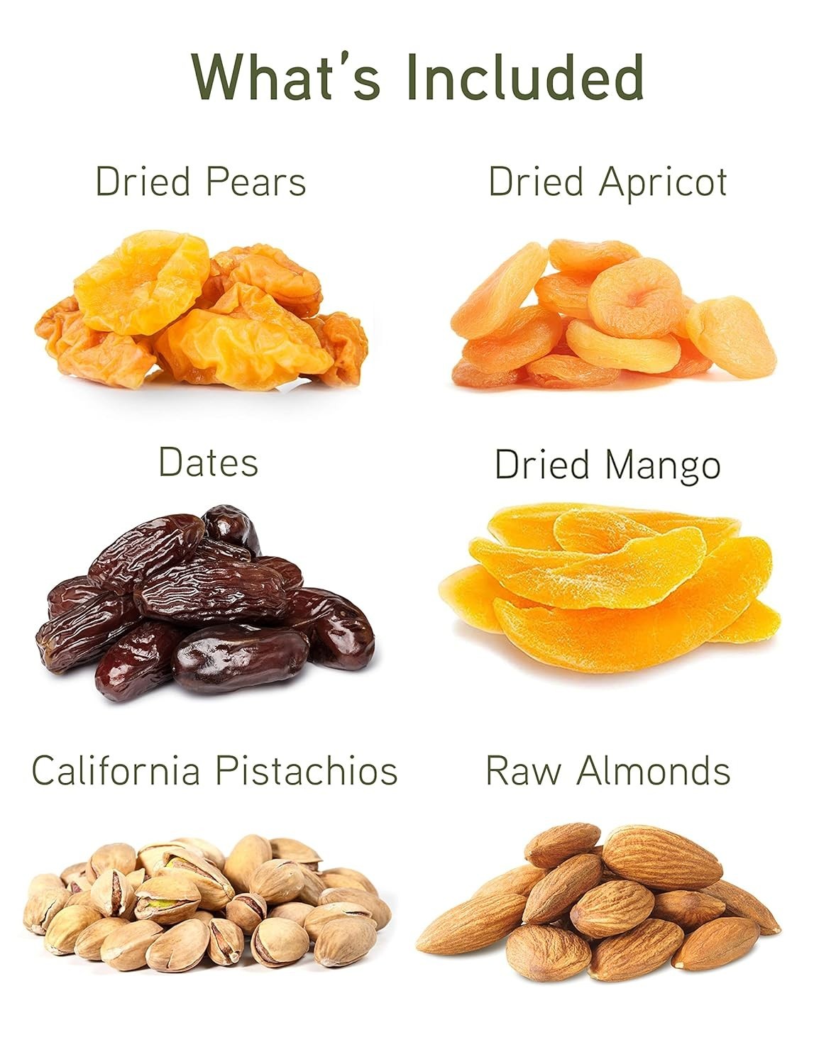 Mixed Dried Fruit and Nuts in Box Dried Pears, Christmas Gift Basket $ Holidays