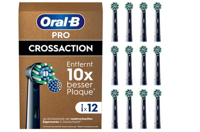 12x ORIGINAL Oral-B Pro CrossAction Aufsteckbürsten für elektrische Zahnbürste