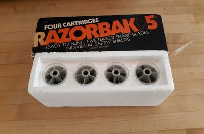 1976   4 Razorbak 5 - 4  Broadheads 5 blades -  Archery - Bow Hunting