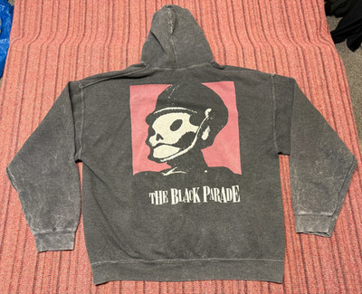 MENS LIGHTLY WORN 2017 MY CHEMICAL ROMANCE BLACK PARAGE HOODIE SIZE 2XL