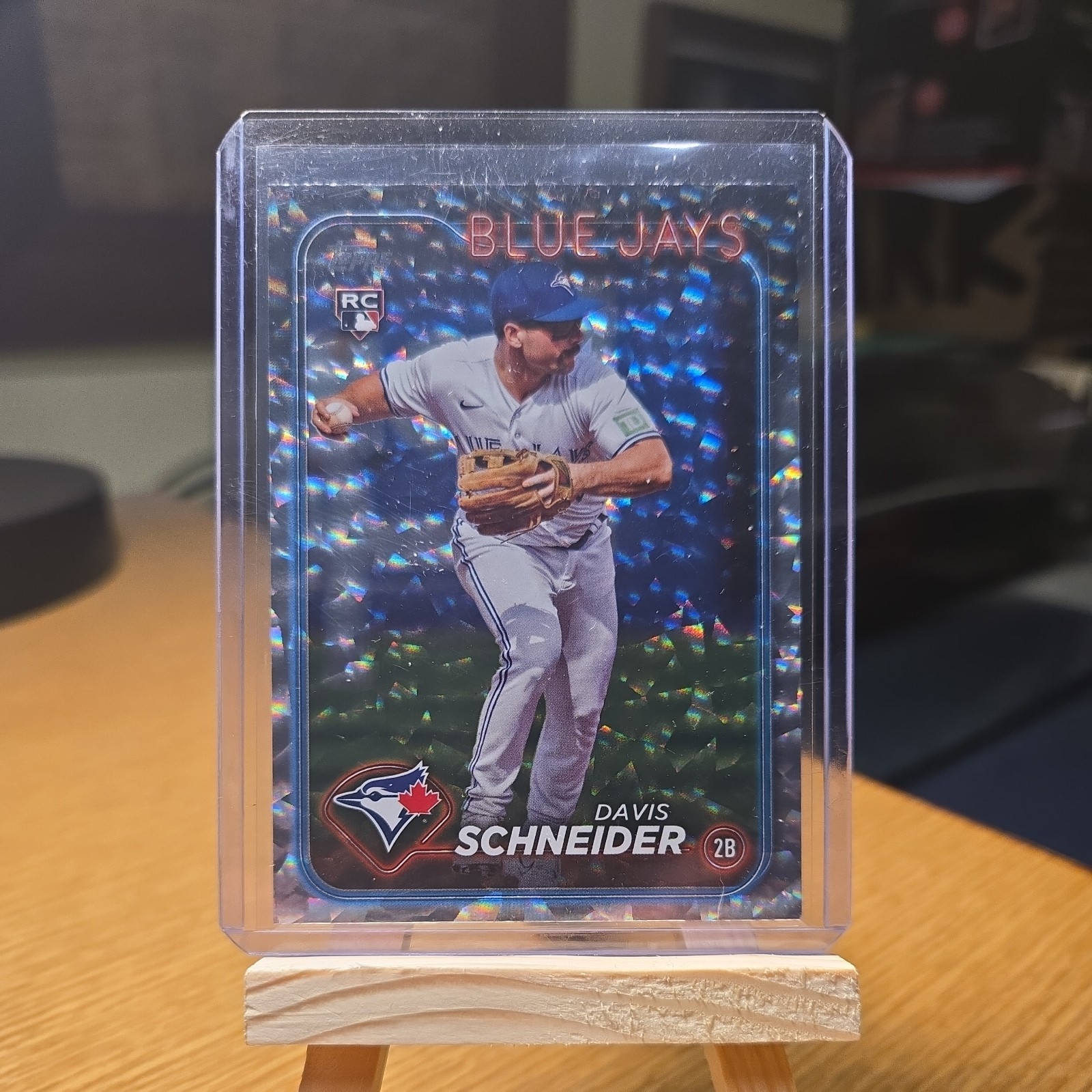 2024 Topps Series 1 - Davis Schneider #189 Silver Crackle Foil (RC)