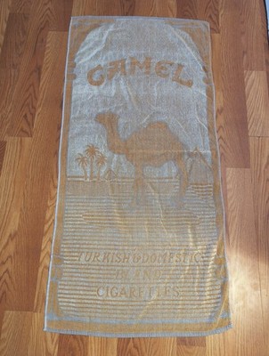 Vintage Camel Blend Cigarette Beach Towel R.J. Reynolds Tobacco Co. Hong Kong 