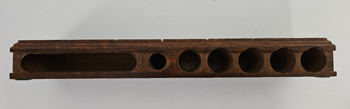 Drueke Dark Hardwood Cribbage Board Model No. 042 Cards Pegs Chips Dice Storage - Afbeelding 6 van 20