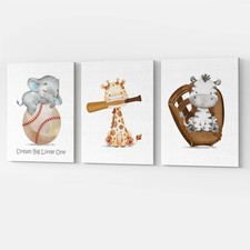 Baseball Sports Nursery Decor Boy Nursery Wall Decoration Baby Boy Sport Canv...