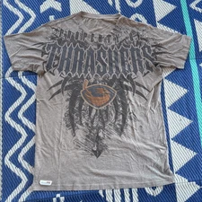 Atlanta Thrashers Hockey Gray Men’s Large T-Shirt Short Sleeve Graphic Print