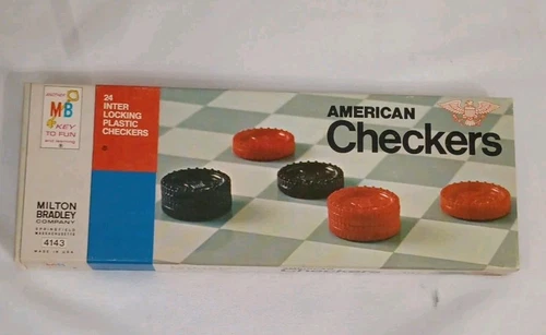 Vintage 1970 Milton Bradley American Checkers