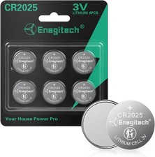 Enegitech CR2025 Lithium Coin Batteries Button 2025 3V Lithium Battery Use in Ke