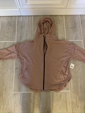NWT Free People Movement Zippered Sweatshirt Mauve Swoon Sz L