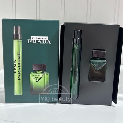 New Prada Paradigme EDP Perfume For Men Travel Set~ (Spray 10 ml+Splash 7 ml)